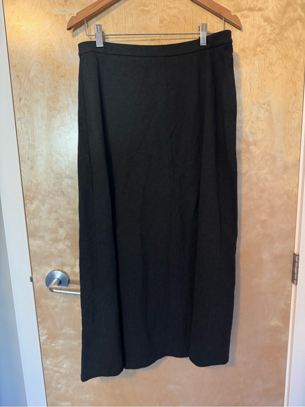 Lands' End Charcoal Cotton Maxi Skirt